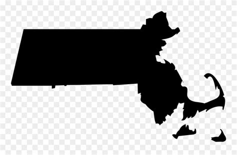 Download Massachusetts State Outline In Black Massachusetts State