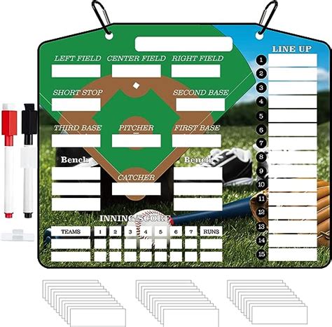 Jtder 39pcs Magnetic Baseball Lineup Board Include