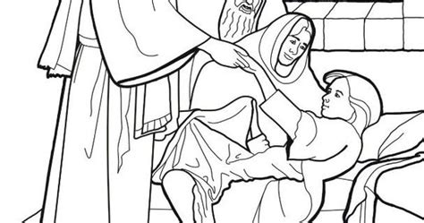 Jesus Raises Jairus Daughter Coloring Pages