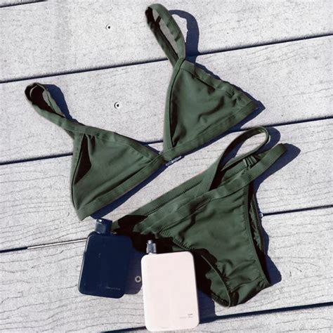 2017 Women Sexy Bikini Set Solid Bandage Swimwear Solid White Bikinis