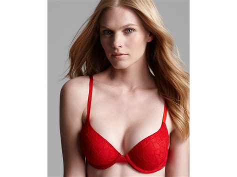 Lyst Calvin Klein Underwear Bra Lace Instinct Demi In Red