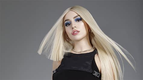 Hd Wallpaper Ava Max Singer Celebrity Blond Hair Simple Background