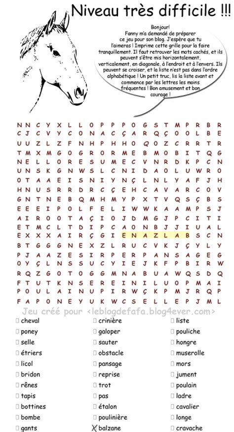 Ce livre de mots croisés vous aide a soulager le stress et améliore la mémoire | cahier de vacances de . Mots mêlés gratuits à imprimer cheval et équitation (2 ...