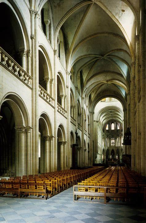 Romanesque Architecture France Nave St Etienne The Abbaye Aux