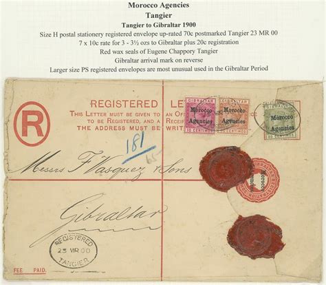 105 Morocco British Post Offices Tangier 1900 23 Mar Morocco Agen