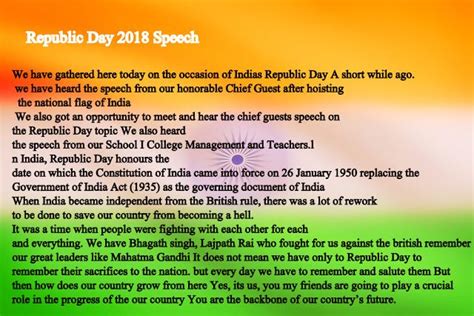 Best 55 Republic Day Speech In English Patriotism Speeches For