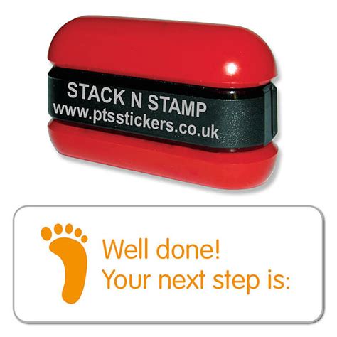 Well Done Your Next Step Is Stack And Stamp Orange Ink