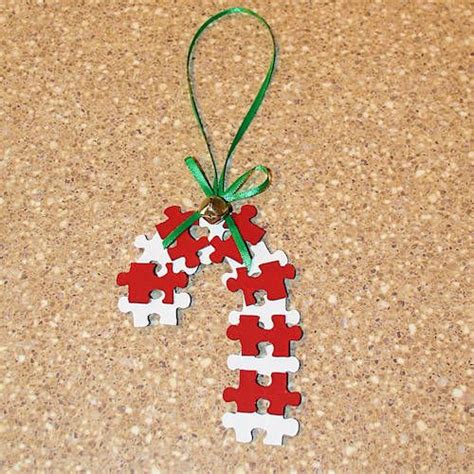 Twitter , pinterest or facebook and our readers preferred way via email. Puzzle Piece Candy Cane Ornament | Christmas crafts, Xmas ...