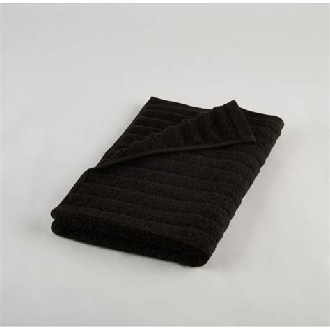 Mainstays Performance Textured Hand Towel Rich Black