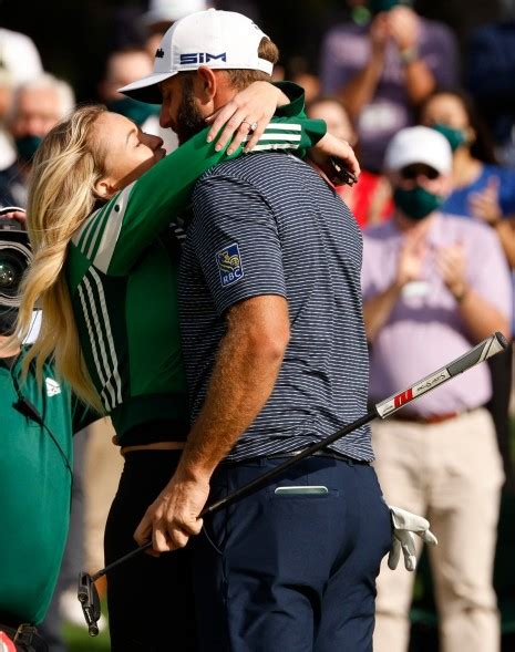 Paulina Gretzky Kisses Dustin Johnson After His 2020 Masters Win