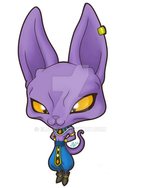 Chibi Beerus By Elfain Dragon Ball Super Artwork Dragon Ball