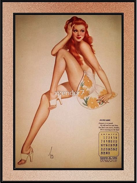 miss january varga girl 1944 pin up calendar by alberto vargas pin up girl vintage art framed