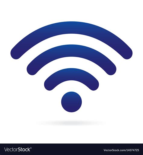 Blue Wifi Icon Wireless Symbol On Isolated Vector Image