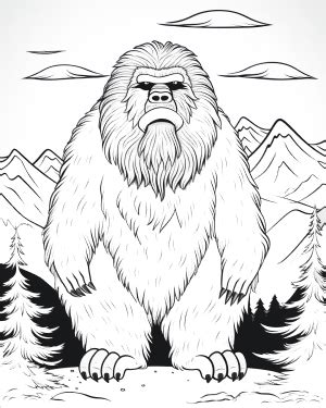 Printable Sasquatch Coloring Pages - Bigfoot Coloring Sheets for Kids