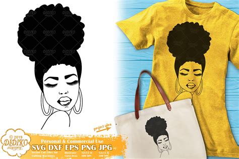 Afro Woman Silhouette SVG Black Girl Svg Png File DIDIKO Designs