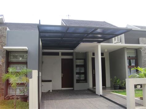 desain kanopi rumah minimalis sederhana bahan atap seng