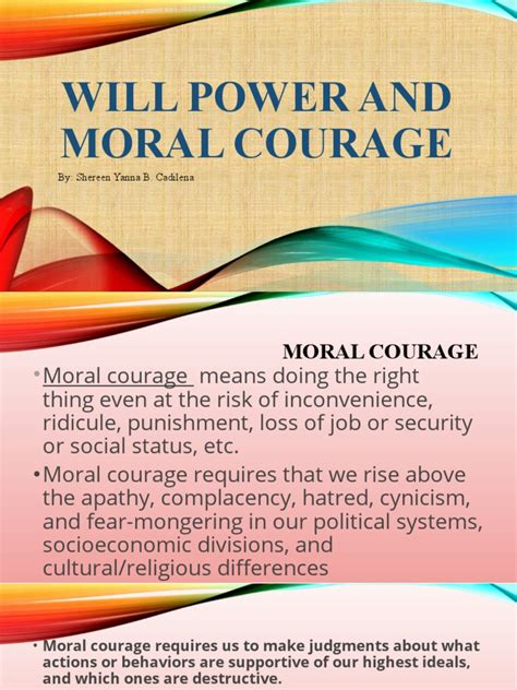 Moral Courage And Will Pdf Morality Courage