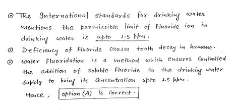 The Permissible Limit Of Fluoride Ion In Drinking Water Is