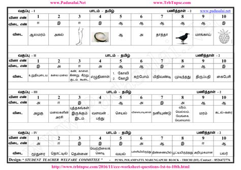 Kidzone math worksheets grade level: CCE Worksheet 2 - Tamil Question & Answer Keys ~ Padasalai ...