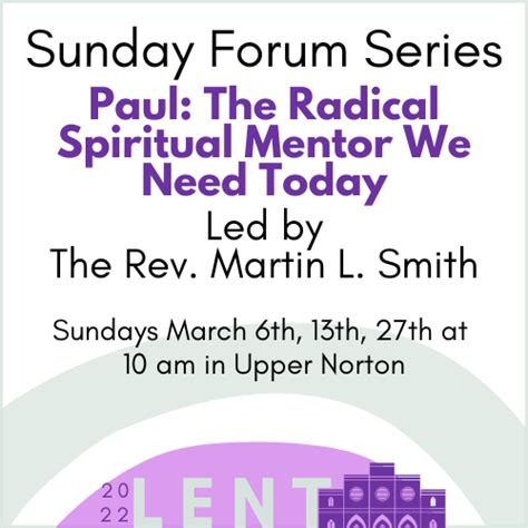 Adult Forum Lenten Series St Paul S Episcopal Church