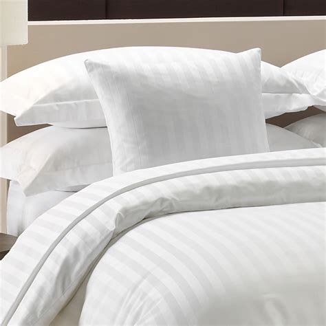 Satin Stripes Bed Linen For Hotel And Contract Pure Cotton And