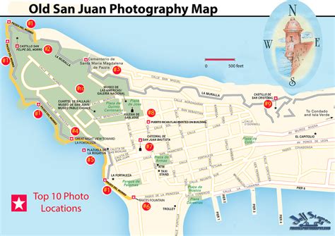 Old San Juan Map Firefall Photography