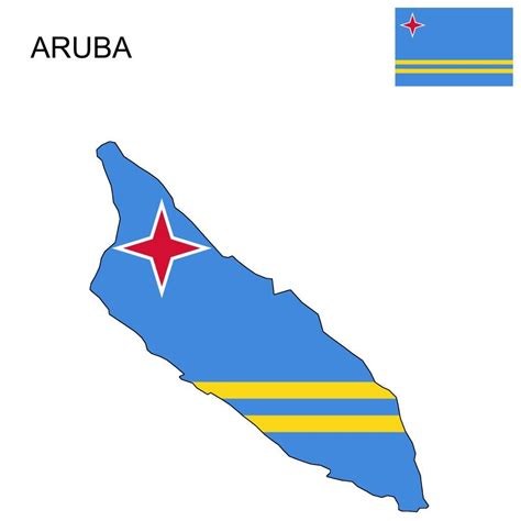 Aruba Flag Map