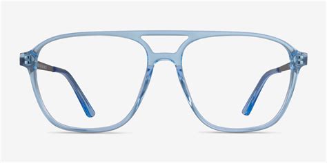 metropolis aviator clear blue glasses for men eyebuydirect