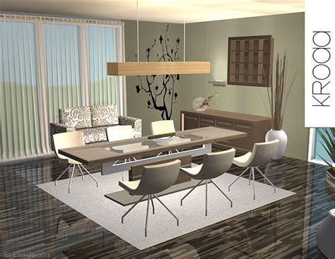 Mod The Sims Kroaa Modern Dining Furniture