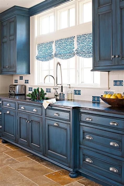 Bibbidi bobbidi blue paint color by behr. Kitchen Makeover: Small-Space Blue Kitchen Makeover | Home ...