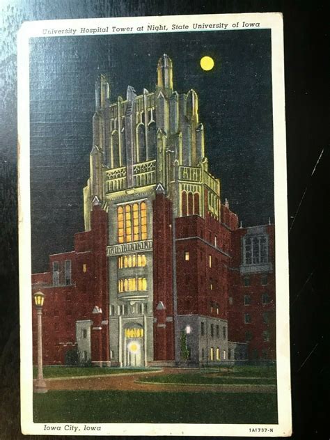 Vintage Postcard>1931>University Hospital Tower>University of Iowa>Iowa