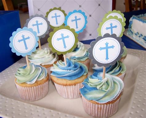 Cross Cupcake Toppers For Baptism Christening Or First Communion