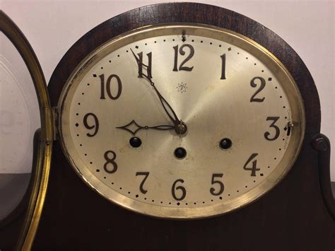 Vintage Junghans Mantel Clock With Oval Face 160 B42 Movement From