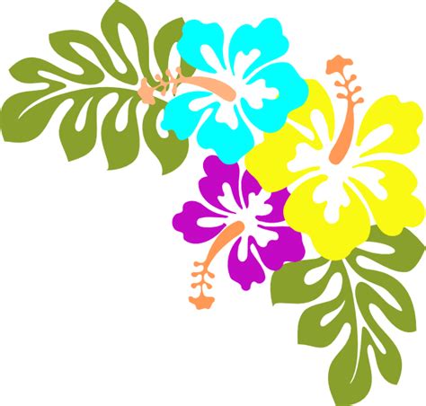 Hawaiian Flower Border Clip Art Clipart Best