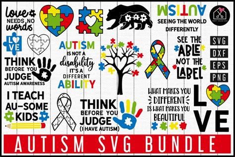 Autism Svg Bundle Autism Awareness Bundle