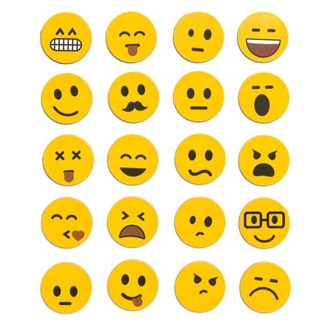 Jumbo Kit 120tlg Emoji Smiley Face Magnets 60 Different Emojis 60