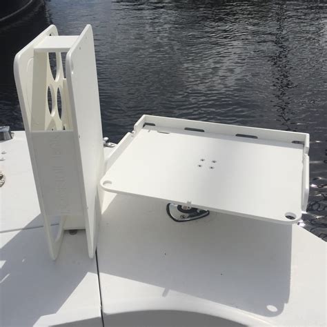 Docktail Boat Table Caddy Bait Table Combo And Pontoon Boat Rail Mount