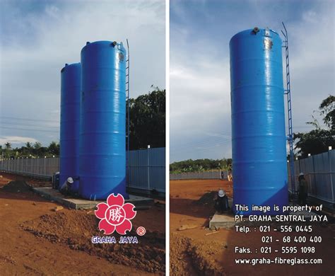 Tangki air silinder untuk pabrik dan industri. Tangki Fiberglass - STP BIOTECH