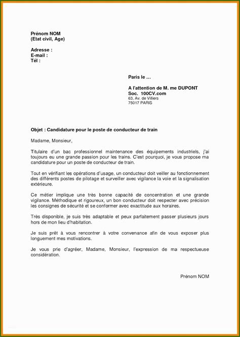 Cette lettre est construite avec : lettre de motivation sncf controleur - Exemple de cv