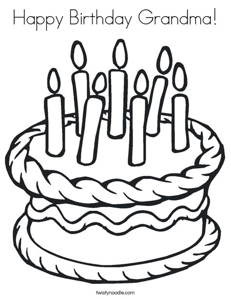 Free 12 happy birthday grandpa events printable coloring pages download. Happy Birthday Grandma Coloring Page - Twisty Noodle
