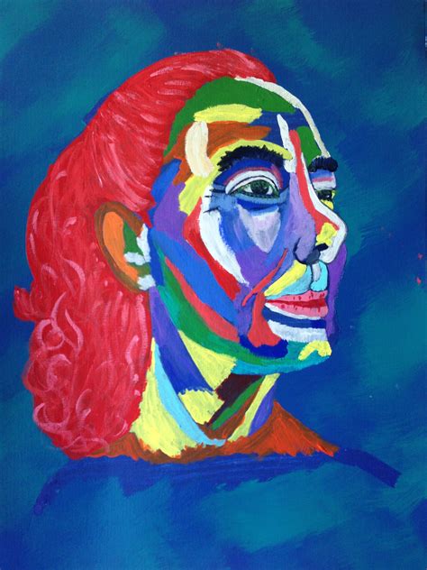 Abstract Acrylic Self Portrait By Wendy Sinclair 3613 Sinclair