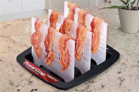 Cookware Dining And Bar Useful Microwave Bacon Rack Hanger Cooker Tray