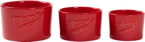 Mason Craft And More Ceramic Tid Bit Bowl Set Red 3 Pc Fred Meyer