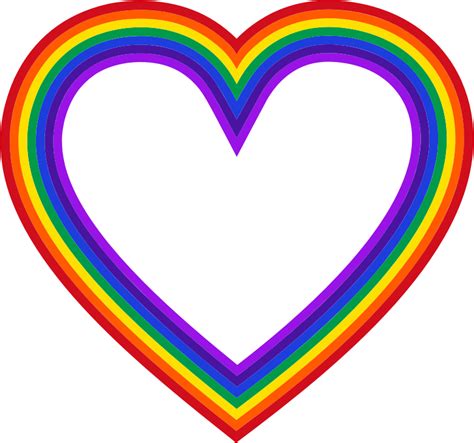 Download Clipart - Heart Rainbow Mark II