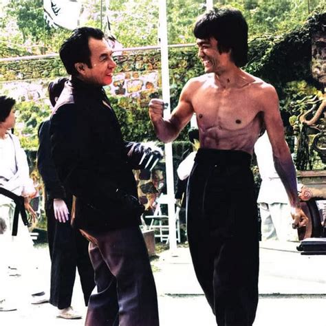 Enter The Dragon 1973 Behind The Scene Bruce Lee And Shih Kien R