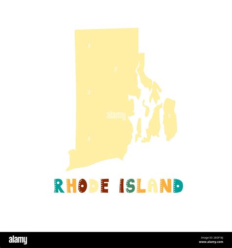 Mapa De Rhode Island Aislado Colección Usa Mapa De Rhode Island