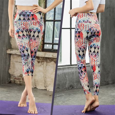 Mulanou New Digital Printing Yoga Sports Long And Cropped Pants For