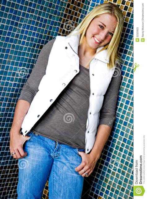 Pretty Teen Girl With Blonde Hair Stock Photo Image 52325823