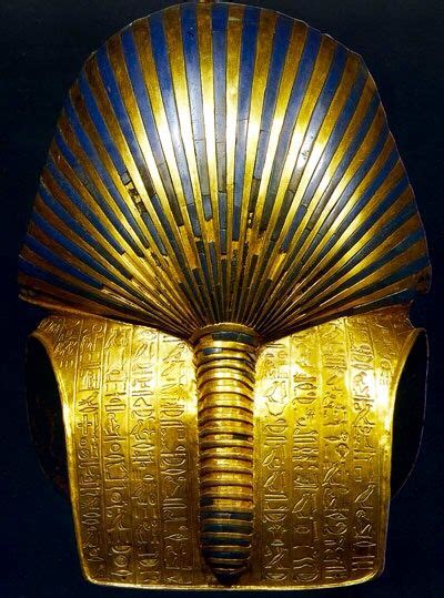 The Magnificent Golden Funerary Mask Of King Tutankhamun Made Of Gold