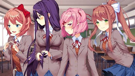In Ddlc Monika Is The Only Character Without A Sprite Looking Away